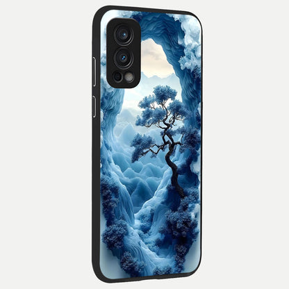  Frozen Serenity Gate back cover For OnePlus Nord 2 slim fit glass case with vibrant aesthetic design