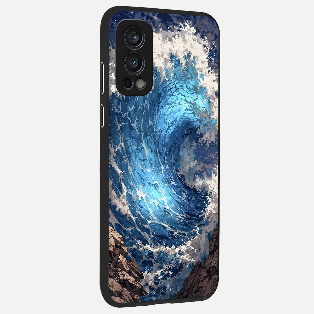  Giant Ocean Wave back cover For OnePlus Nord 2 slim fit glass case with vibrant aesthetic design