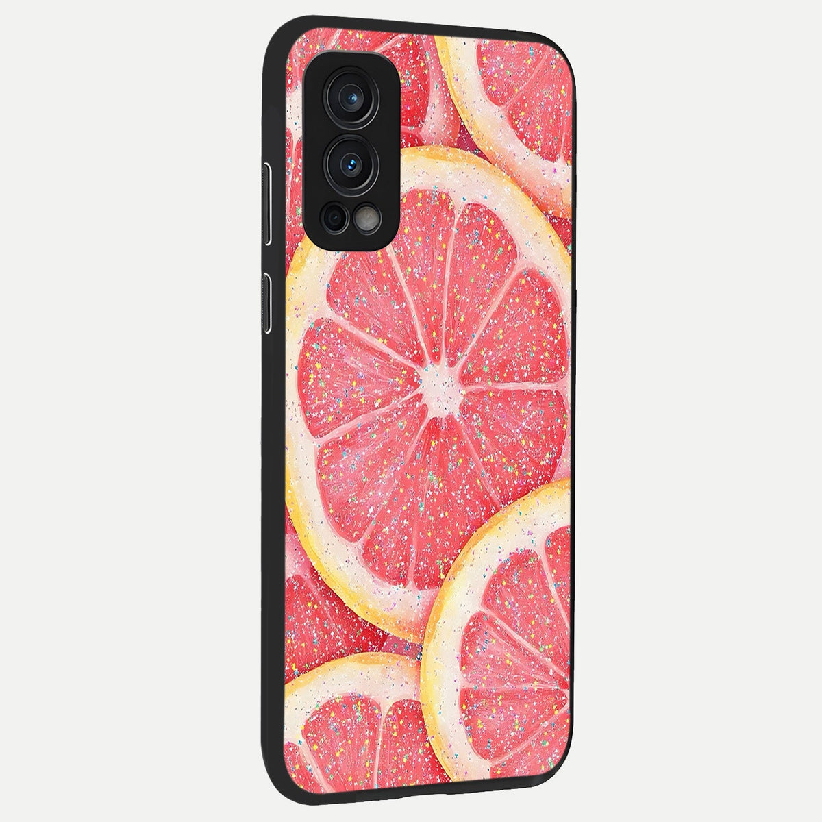  Glitter Grapefruit back cover For OnePlus Nord 2 slim fit glass case with vibrant aesthetic design