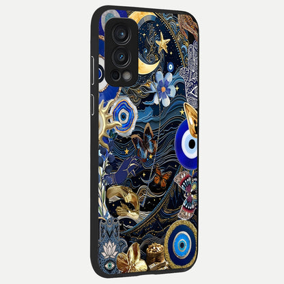 Golden Moon Magic back cover For OnePlus Nord 2 slim fit glass case with vibrant aesthetic design