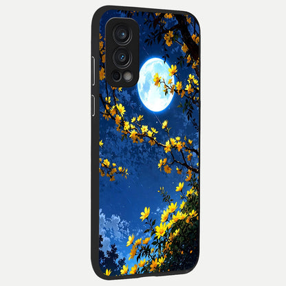  Golden Night Glow back cover For OnePlus Nord 2 slim fit glass case with vibrant aesthetic design