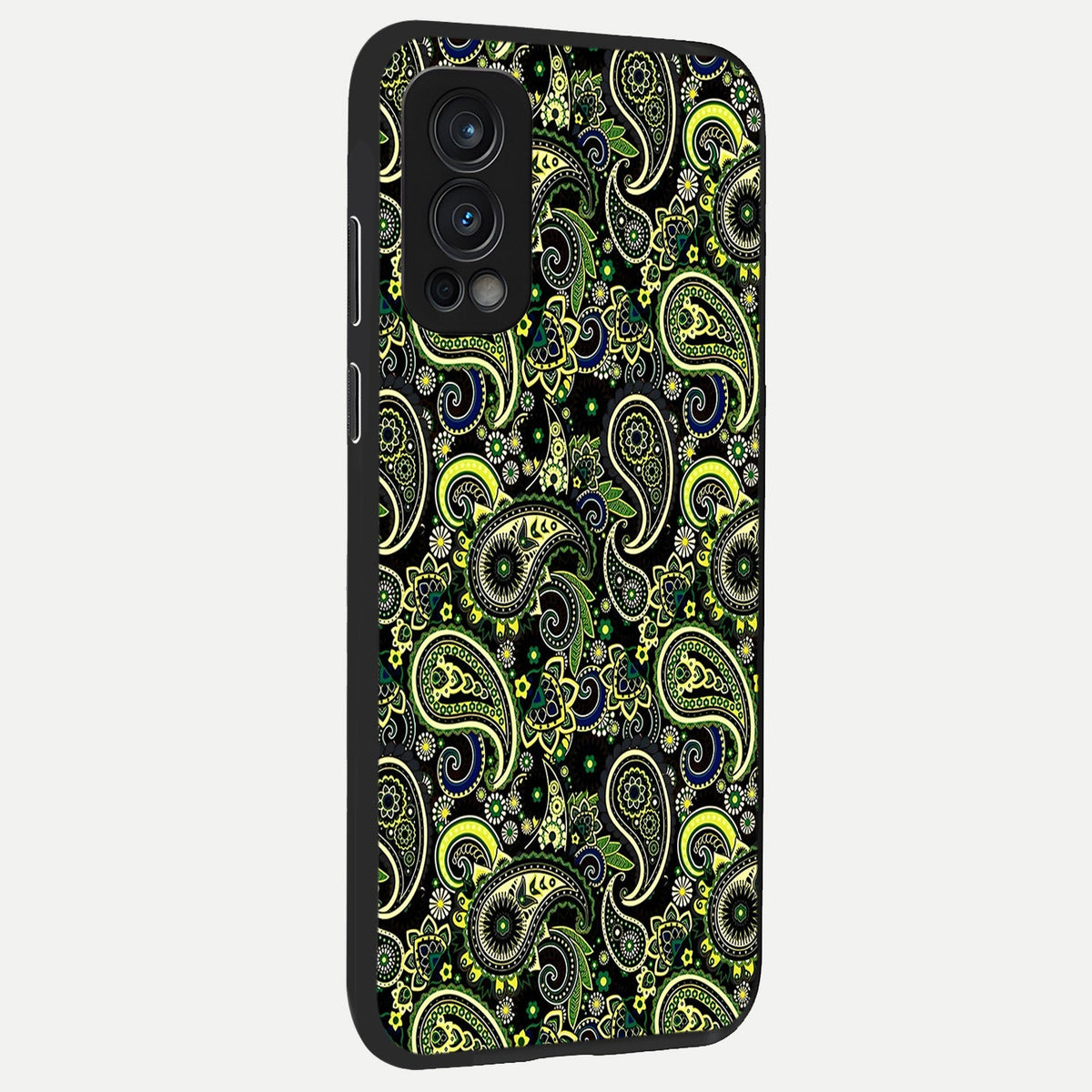  Green Lemon back cover For OnePlus Nord 2 slim fit glass case with vibrant aesthetic design