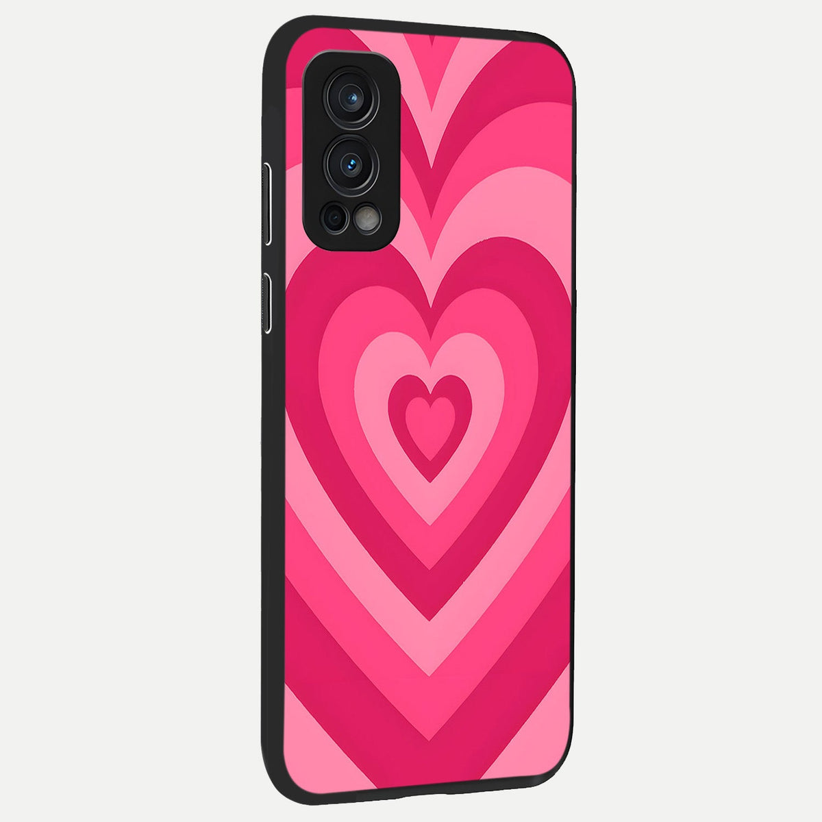  Layered Love Hearts back cover For OnePlus Nord 2 slim fit glass case with vibrant aesthetic design