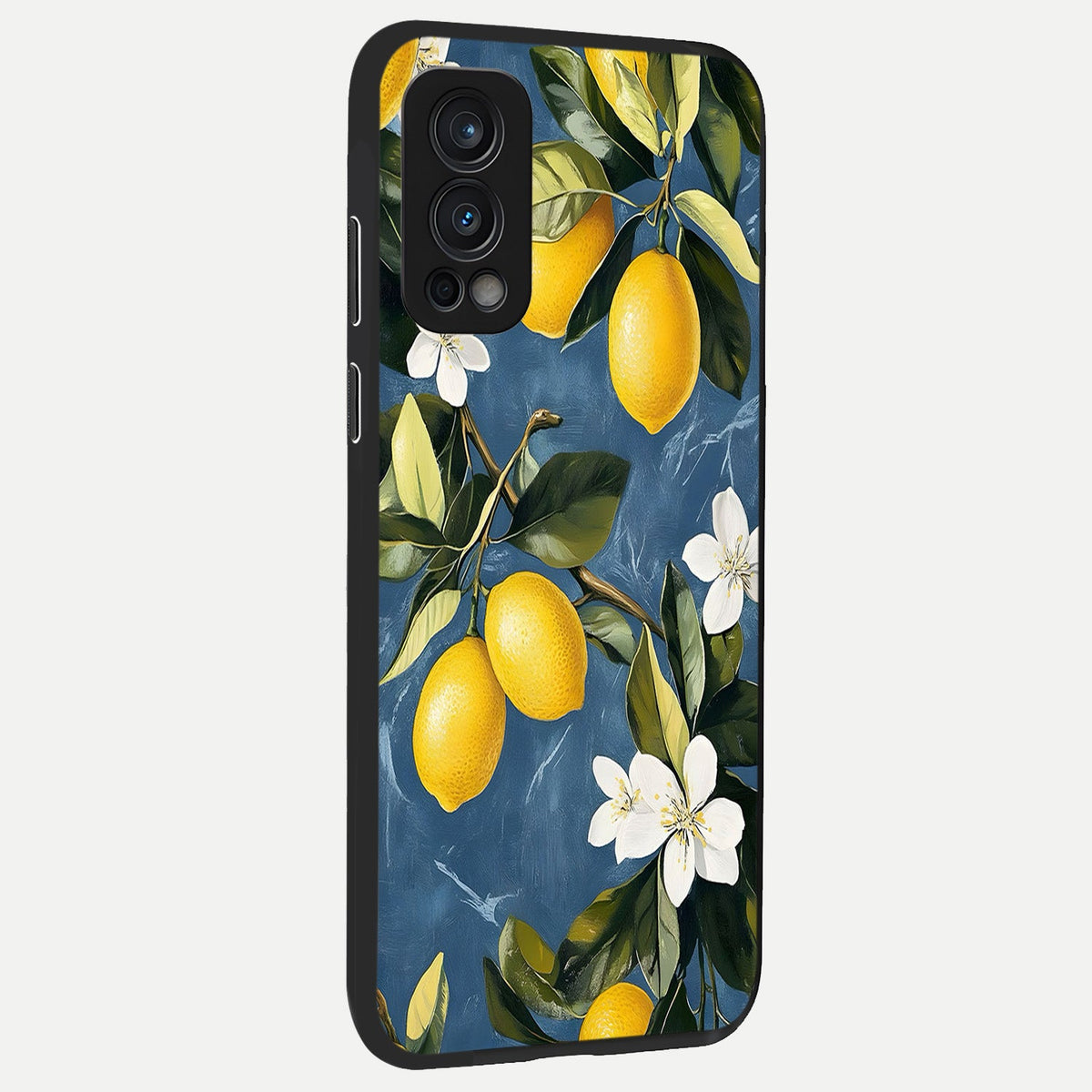  Lemon Dream Garden back cover For OnePlus Nord 2 slim fit glass case with vibrant aesthetic design