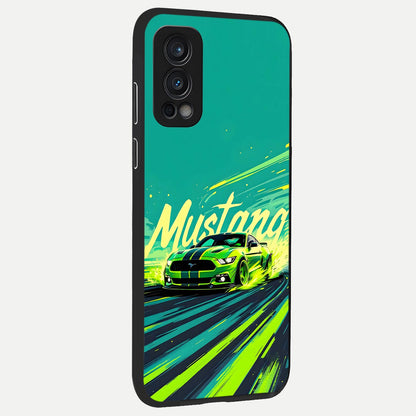  Mustang Bang back cover For OnePlus Nord 2 slim fit glass case with vibrant aesthetic design