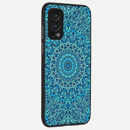  Ocean Bloom Mandala back cover For OnePlus Nord 2 slim fit glass case with vibrant aesthetic design