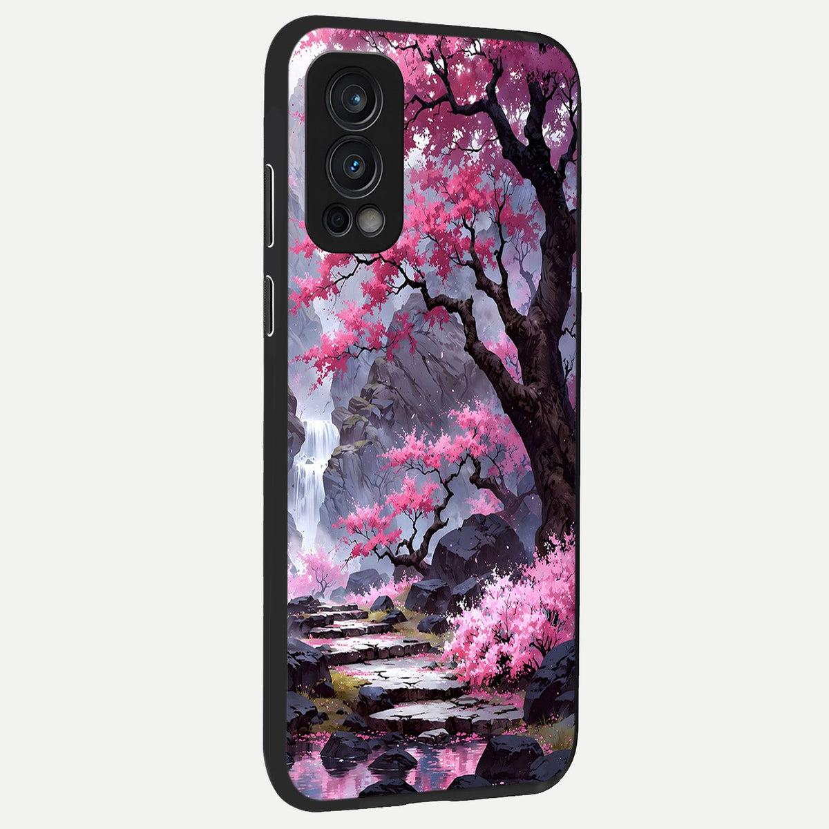  Pink Sunflower Glow back cover For OnePlus Nord 2 slim fit glass case with vibrant aesthetic design