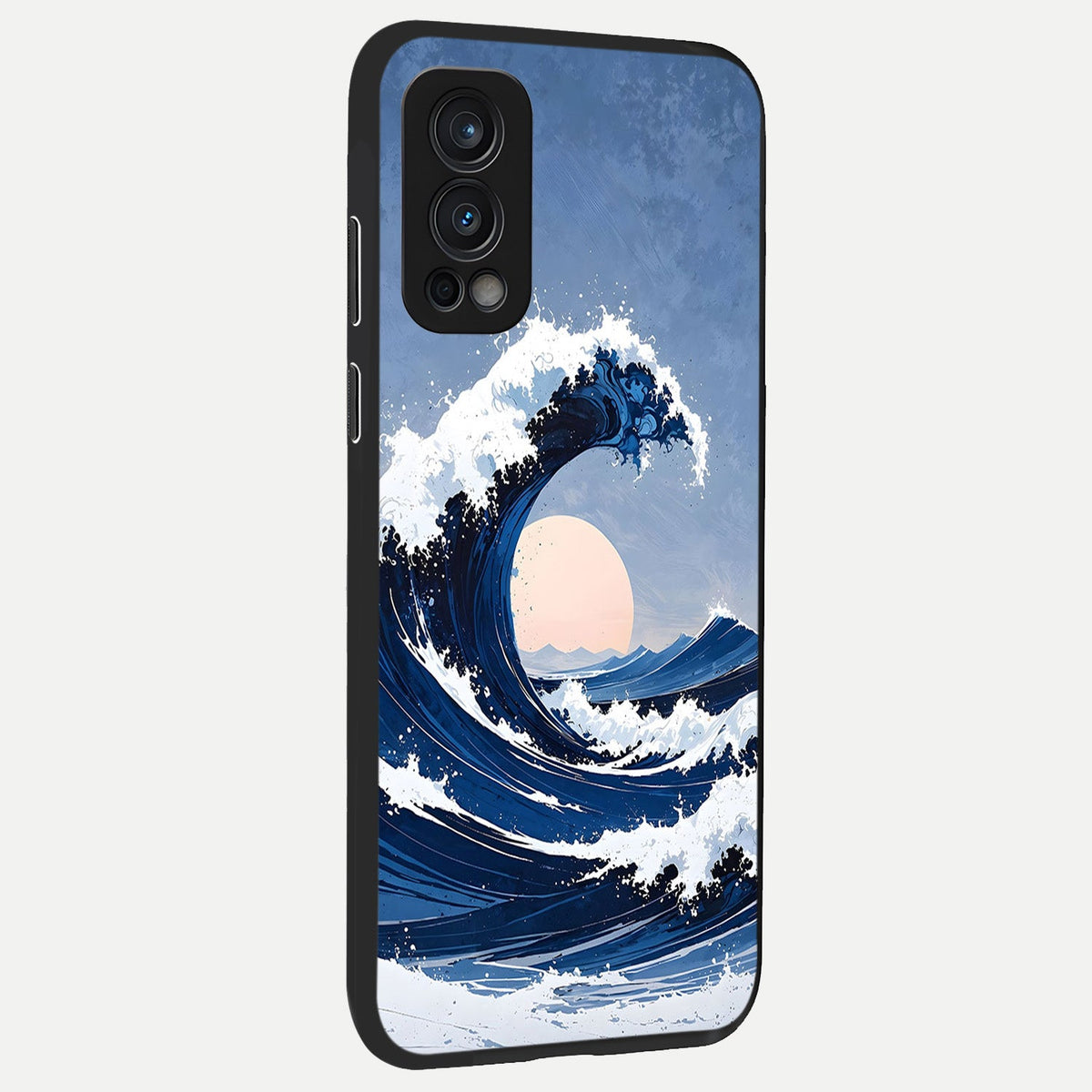  Rising Tide Power back cover For OnePlus Nord 2 slim fit glass case with vibrant aesthetic design