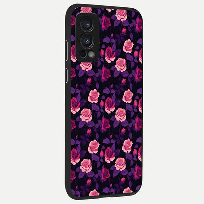  Rose Garden Twilight back cover For OnePlus Nord 2 slim fit glass case with vibrant aesthetic design