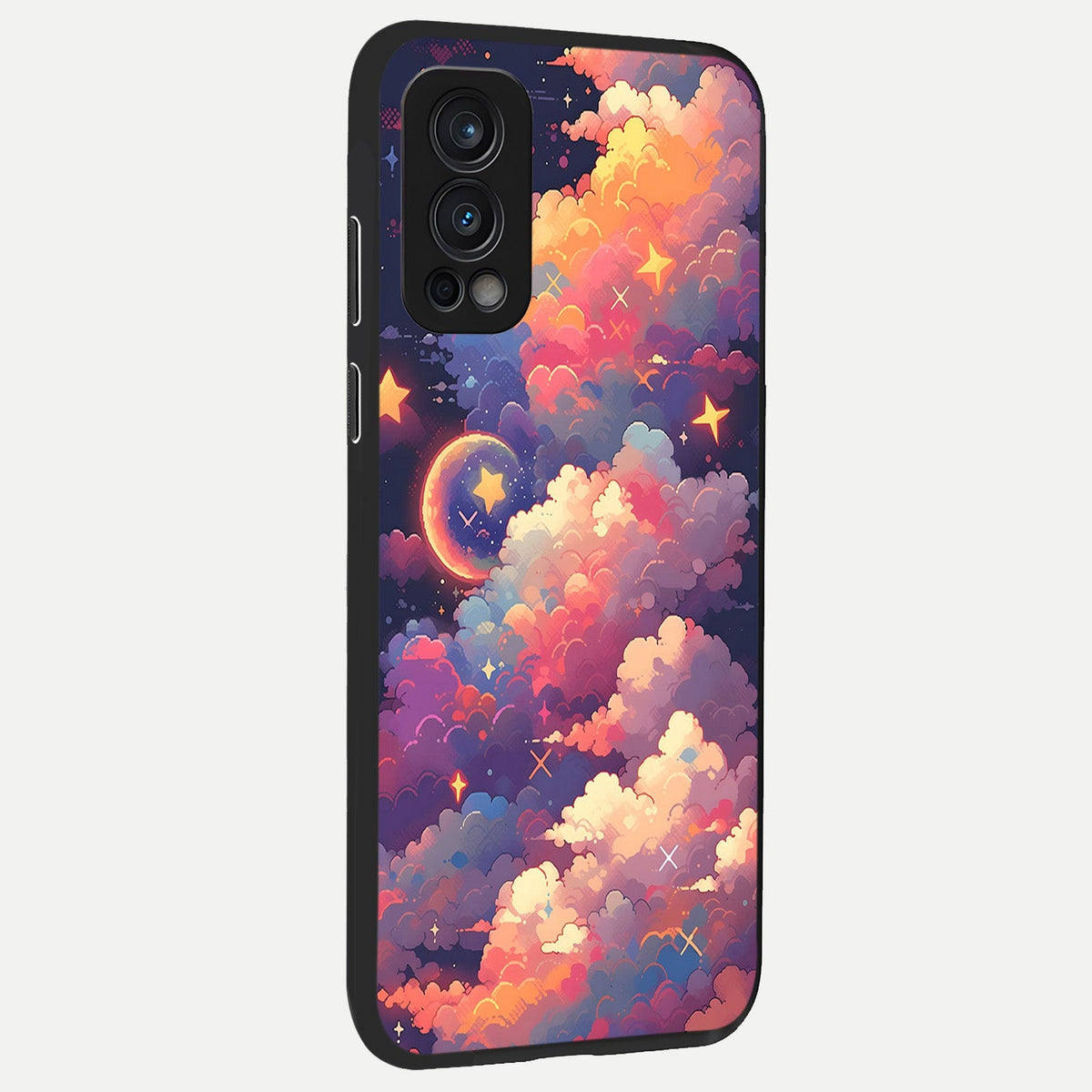 Starlit Dream Clouds back cover For OnePlus Nord 2 slim fit glass case with vibrant aesthetic design