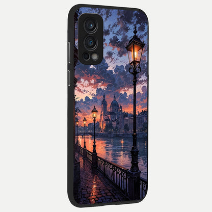  Twilight River Lights back cover For OnePlus Nord 2 slim fit glass case with vibrant aesthetic design