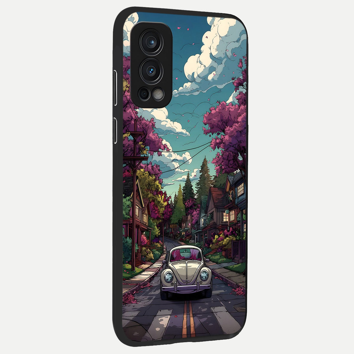  Vintage Street Drive back cover For OnePlus Nord 2 slim fit glass case with vibrant aesthetic design