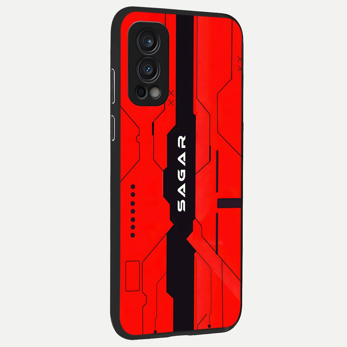  Voltage Rise CYBERPUNK Custom Name back cover For OnePlus Nord 2 slim fit personalized glass case with bold cyberpunk design