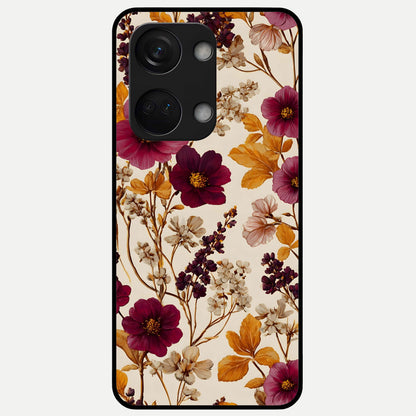  Autumn Wine Bloom Glass Case For Oneplus Nord 3 back cover – full design glossy printed glass finish