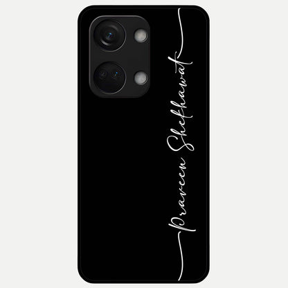  Black Tune Custom Name Glass Case For Oneplus Nord 3 back cover – full design glossy printed glass finish