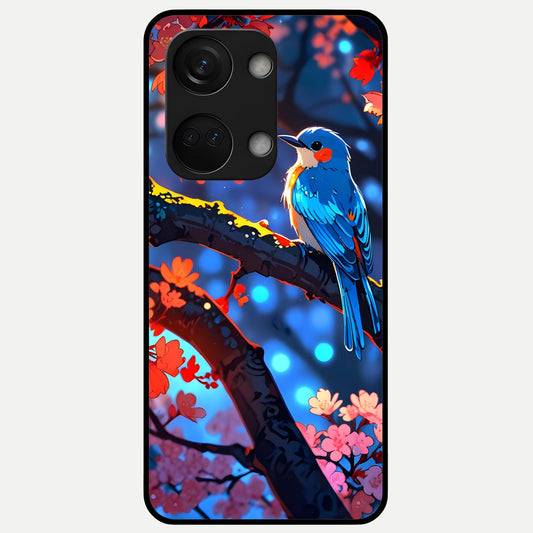  Blooming Water Drift Glass Case For Oneplus Nord 3 back cover – full design glossy printed glass finish