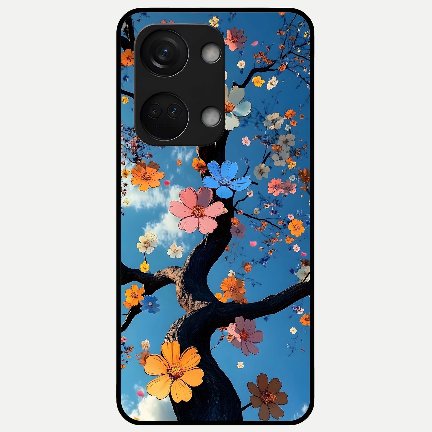  Blossom Dream Sky Glass Case For Oneplus Nord 3 back cover – full design glossy printed glass finish