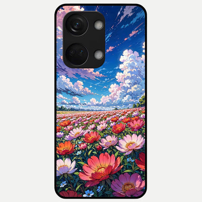 Blossom Sky Field Glass Case For Oneplus Nord 3 back cover – full design glossy printed glass finish