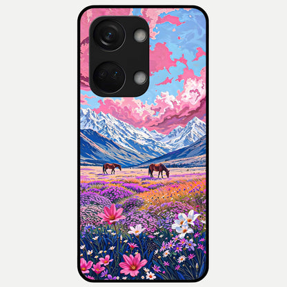  Blossom Valley Dream Glass Case For Oneplus Nord 3 back cover – full design glossy printed glass finish