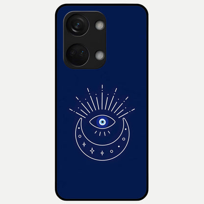  Blue Evil Eye Glass Case For Oneplus Nord 3 back cover – full design glossy printed glass finish