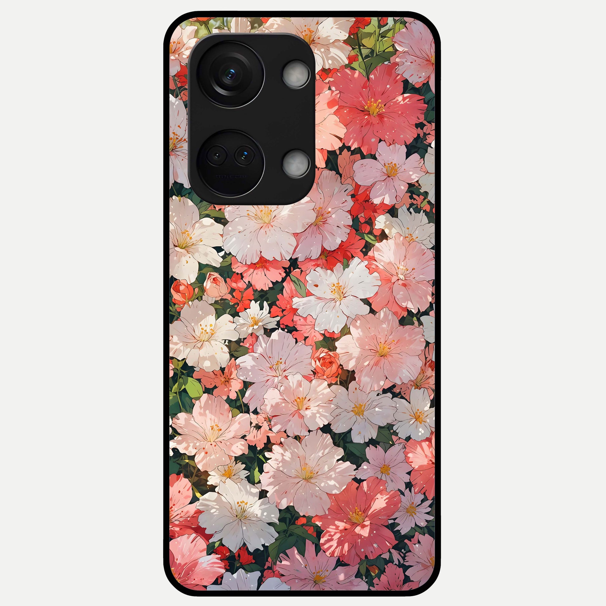  Blush Bloom Field Glass Case For Oneplus Nord 3 back cover – full design glossy printed glass finish