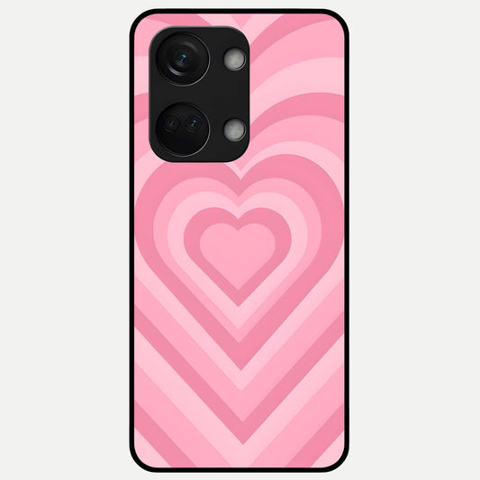  Blush Heart Waves Glass Case For Oneplus Nord 3 back cover – full design glossy printed glass finish