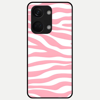  Blush Zebra Flow Glass Case For Oneplus Nord 3 back cover – full design glossy printed glass finish