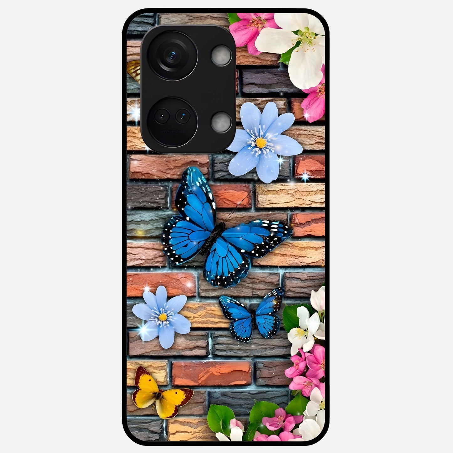  Brick Bloom Flight Glass Case For Oneplus Nord 3 back cover – full design glossy printed glass finish