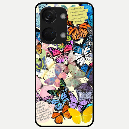  Butterflies Petal Dream Glass Case For Oneplus Nord 3 back cover – full design glossy printed glass finish