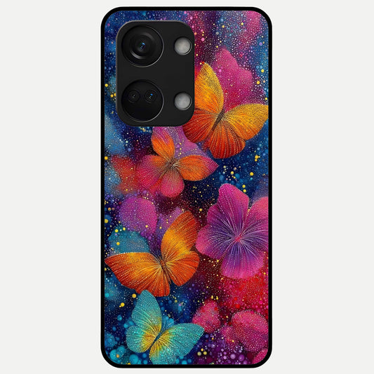  Butterfly Dream Mist Glass Case For Oneplus Nord 3 back cover – full design glossy printed glass finish