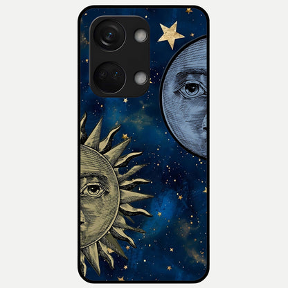  Celestial Moon With Sun Glass Case For Oneplus Nord 3 back cover – full design glossy printed glass finish