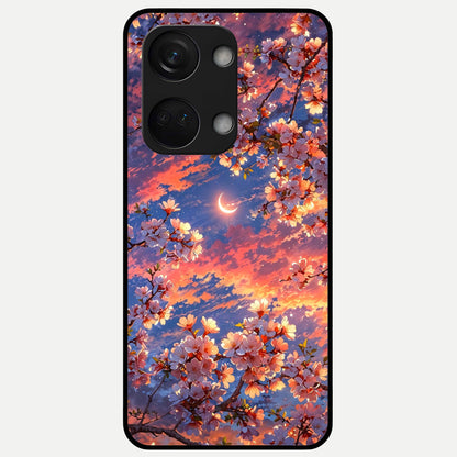  Celestial Sakura Sunset Glass Case For Oneplus Nord 3 back cover – full design glossy printed glass finish