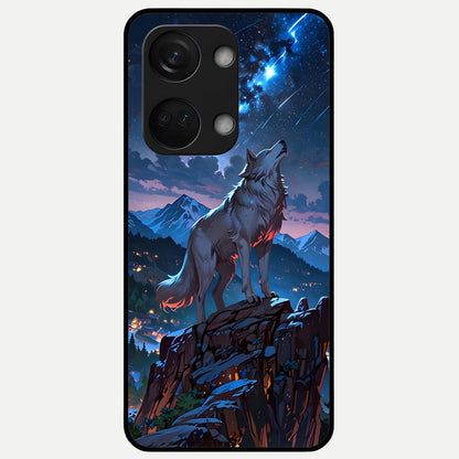  Celestial Wolf Howl Glass Case For Oneplus Nord 3 back cover – full design glossy printed glass finish