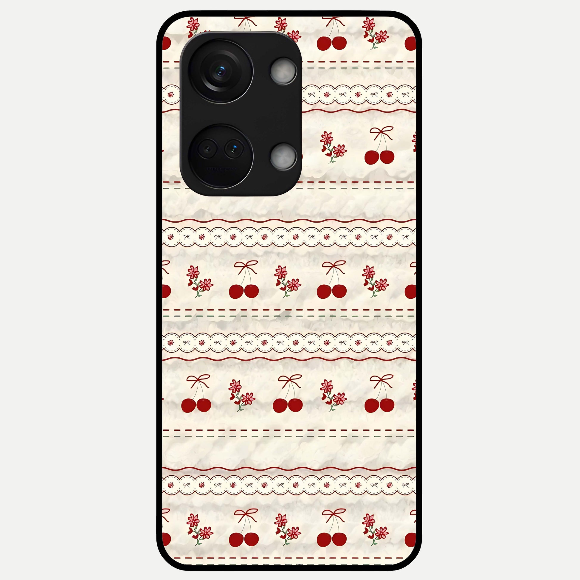  Cherry Bloom Charm Glass Case For Oneplus Nord 3 back cover – full design glossy printed glass finish