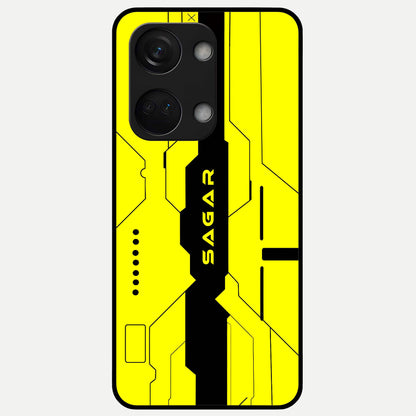  Circuit CYBERPUNK Custom Name Glass Case For Oneplus Nord 3 back cover – full design glossy printed glass finish