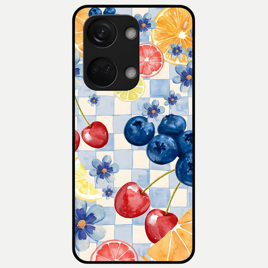  Citrus Bloom Joy Glass Case For Oneplus Nord 3 back cover – full design glossy printed glass finish