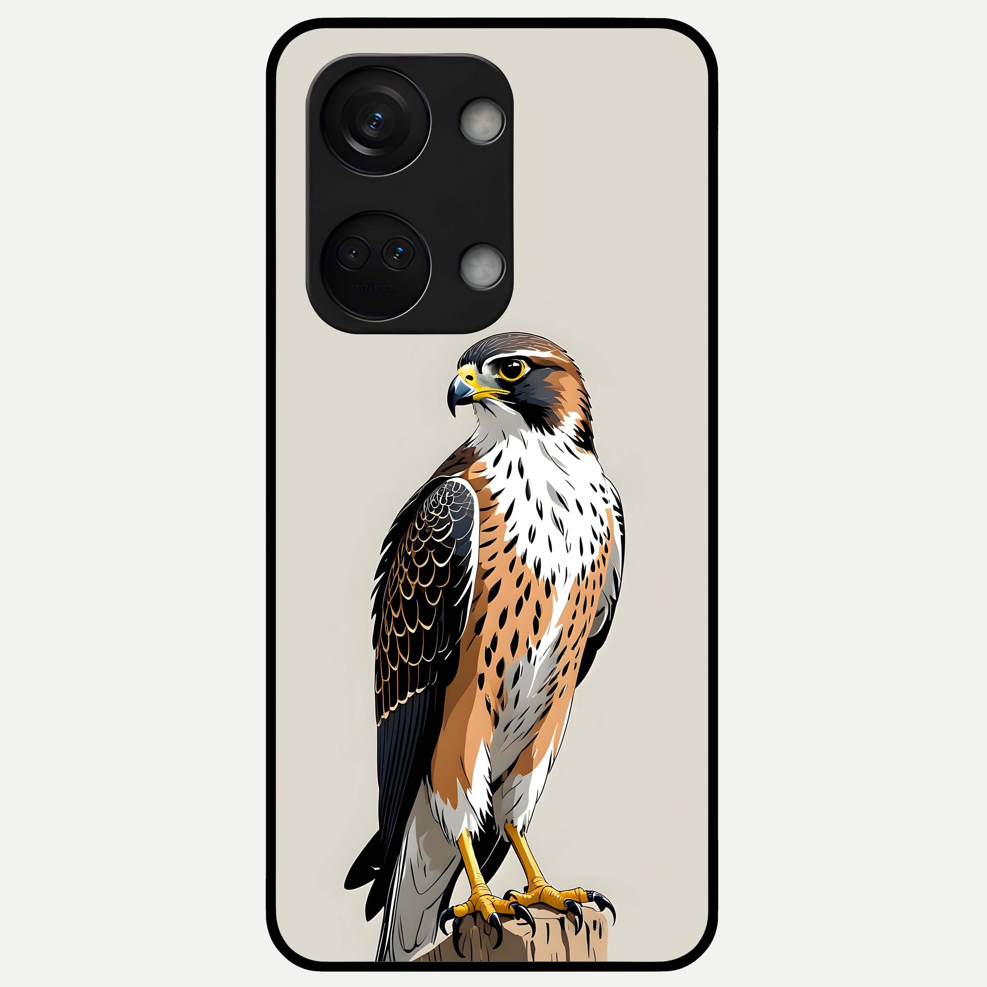  Clever Eagle Glass Case For Oneplus Nord 3 back cover – full design glossy printed glass finish