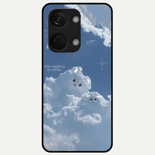  Cloud Bunny Dreams Glass Case For Oneplus Nord 3 back cover – full design glossy printed glass finish