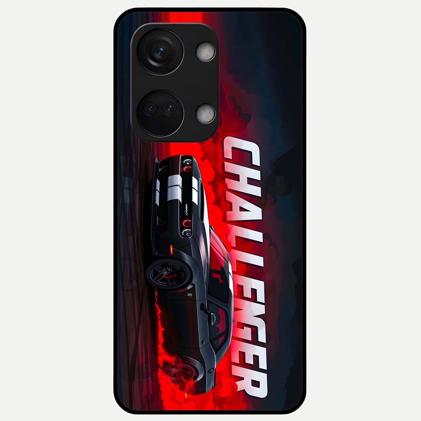  Crimson Challenger Fury Glass Case For Oneplus Nord 3 back cover – full design glossy printed glass finish