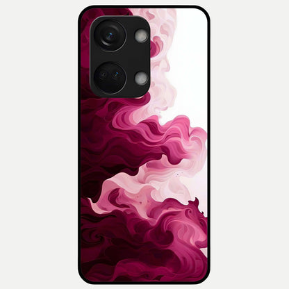  Crimson Wave Flow Glass Case For Oneplus Nord 3 back cover – full design glossy printed glass finish