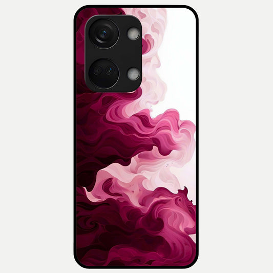  Crimson Wave Flow Glass Case For Oneplus Nord 3 back cover – full design glossy printed glass finish