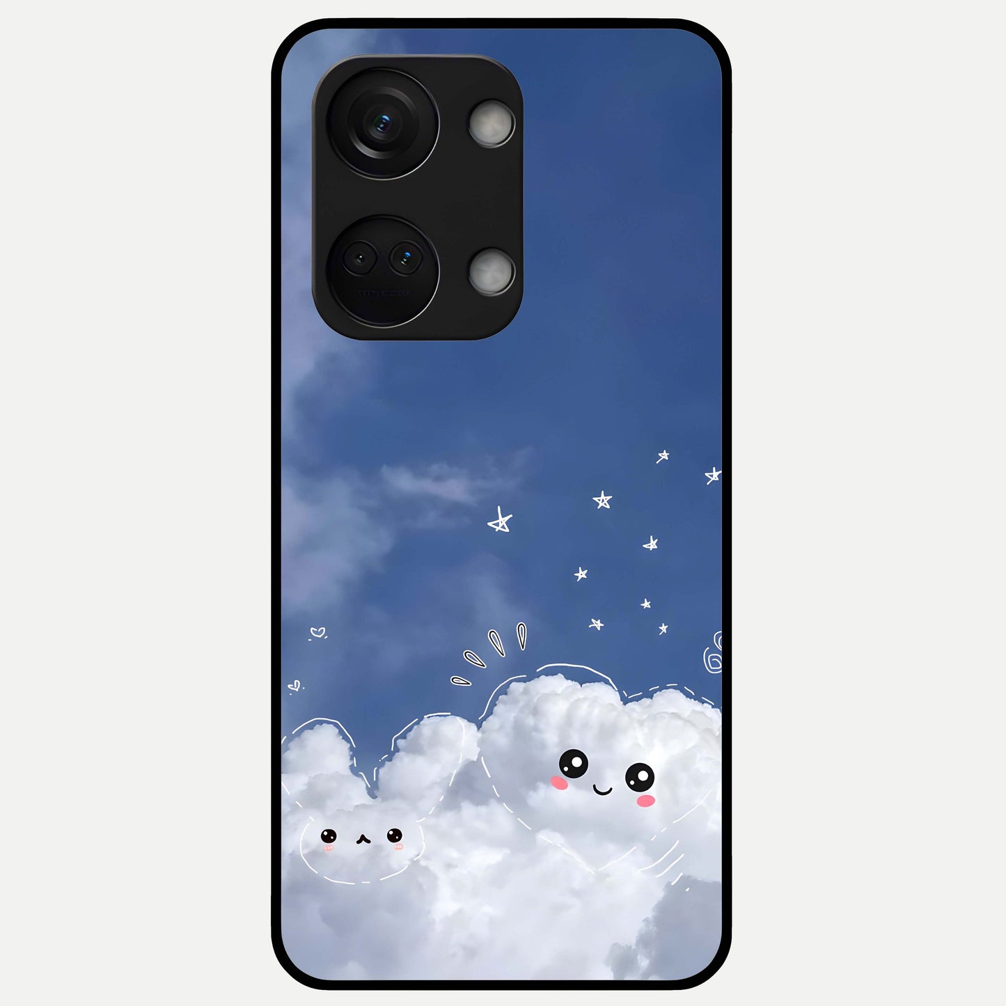  Cute Blossom Cloud Glass Case For Oneplus Nord 3 back cover – full design glossy printed glass finish