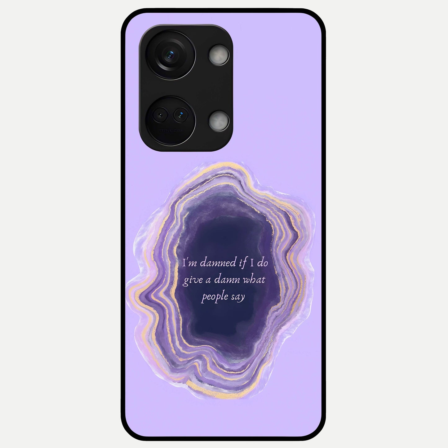  Damned People Quote Glass Case For Oneplus Nord 3 back cover – full design glossy printed glass finish