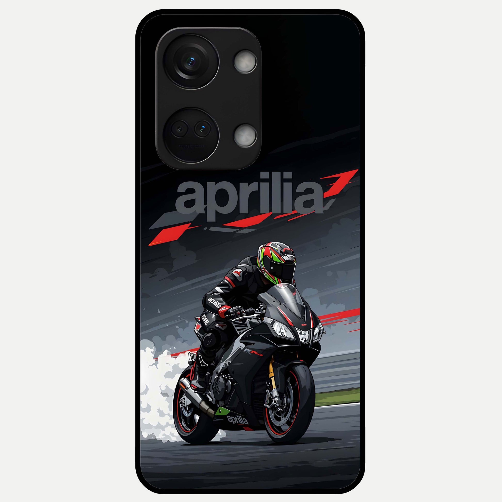  Dark Aprilla Glass Case For Oneplus Nord 3 back cover – full design glossy printed glass finish