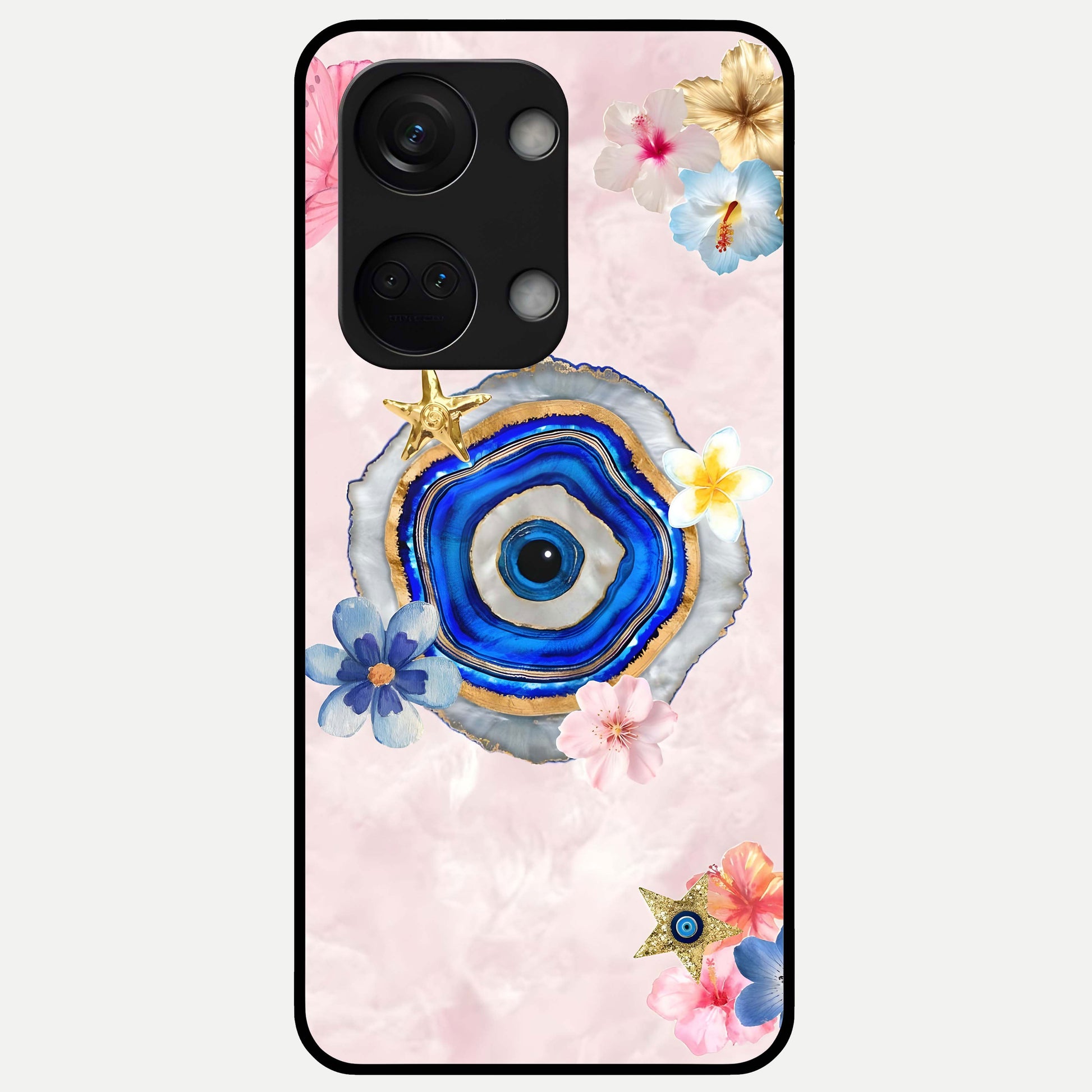  Divine Aura Bloom Glass Case For Oneplus Nord 3 back cover – full design glossy printed glass finish