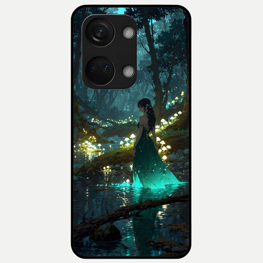 Enchanted Forest Glow Glass Case For Oneplus Nord 3 back cover – full design glossy printed glass finish