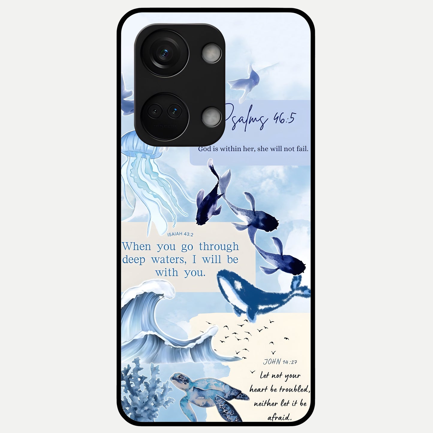  Faithful Ocean Promise Glass Case For Oneplus Nord 3 back cover – full design glossy printed glass finish