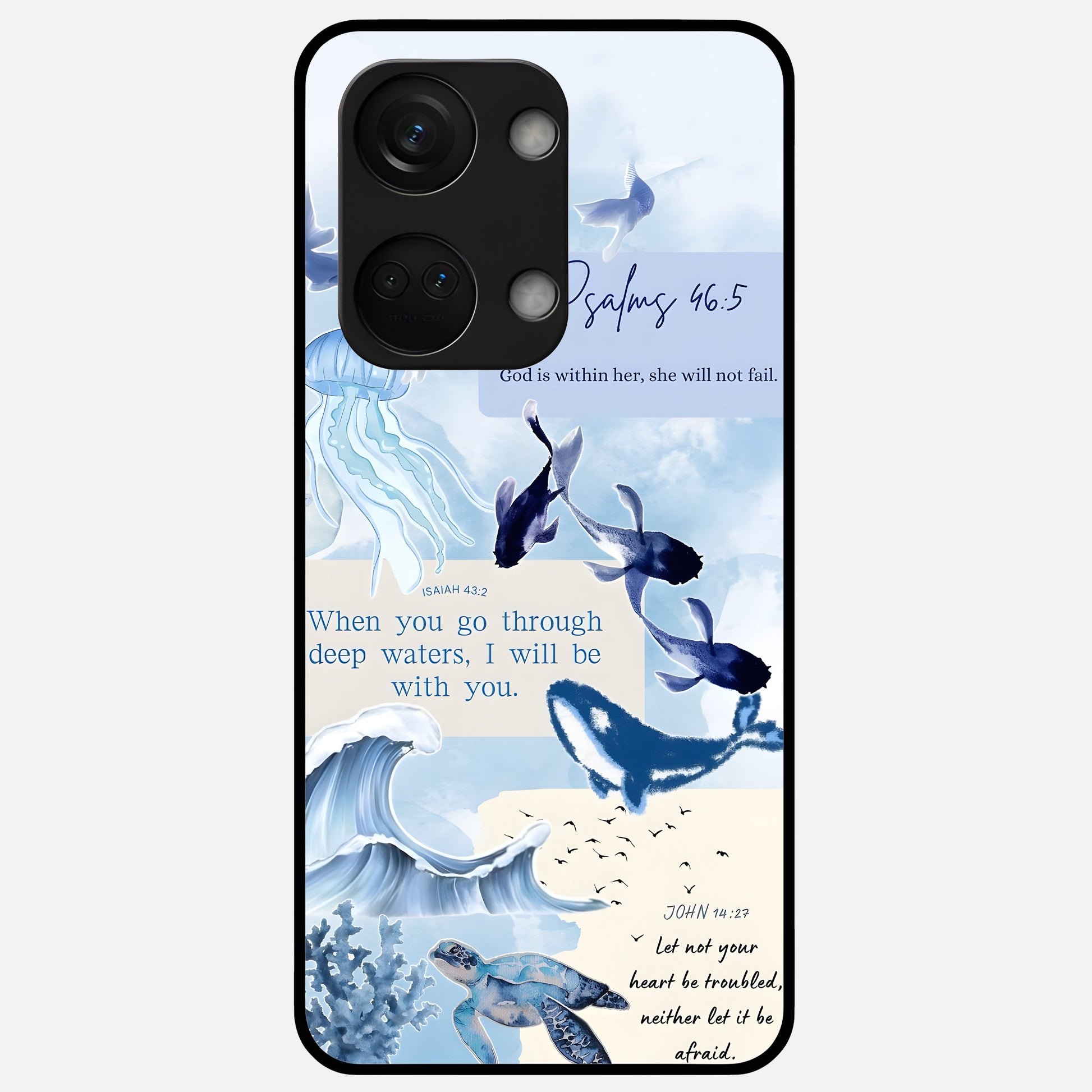  Faithful Ocean Promise Glass Case For Oneplus Nord 3 back cover – full design glossy printed glass finish