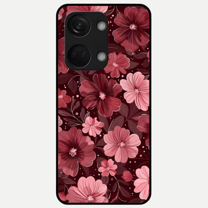  Flower Blush Bloom Glass Case For Oneplus Nord 3 back cover – full design glossy printed glass finish