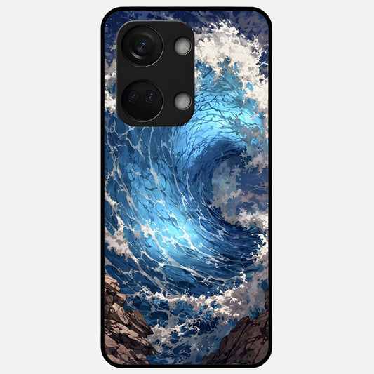  Giant Ocean Wave Glass Case For Oneplus Nord 3 back cover – full design glossy printed glass finish